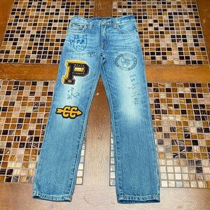 Ralph Lauren The Sullivan Slim Patch Graffiti Jeans